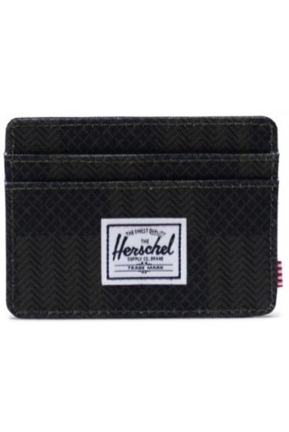 ΠΟΡΤΟΦΟΛΙ HERSCHEL 10360-04967-OS CHARLIE RFID WALLET Black Checkered Textile